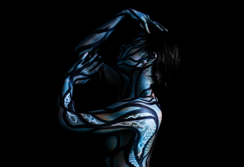 blue bodyart