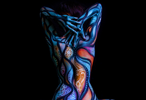 blue bodyart