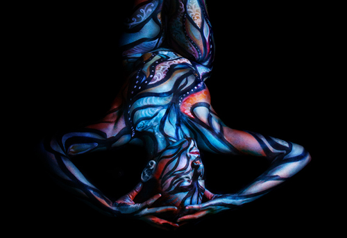 blue bodyart